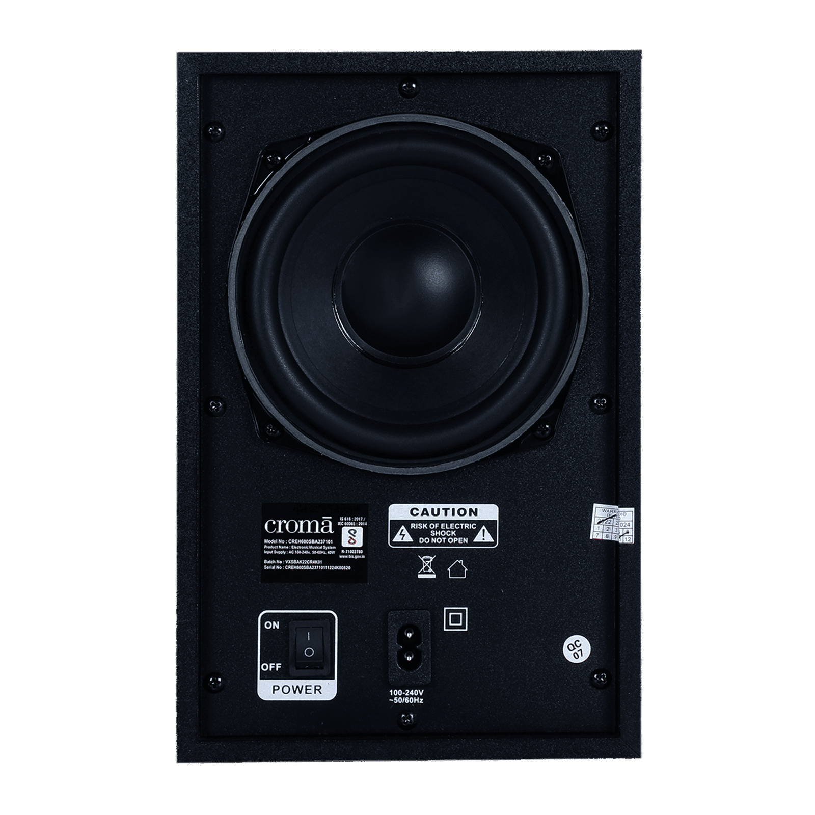 Buy Croma 120W Bluetooth Soundbar with Remote (Surround Sound, 2.1 Channel, Black) Online Croma